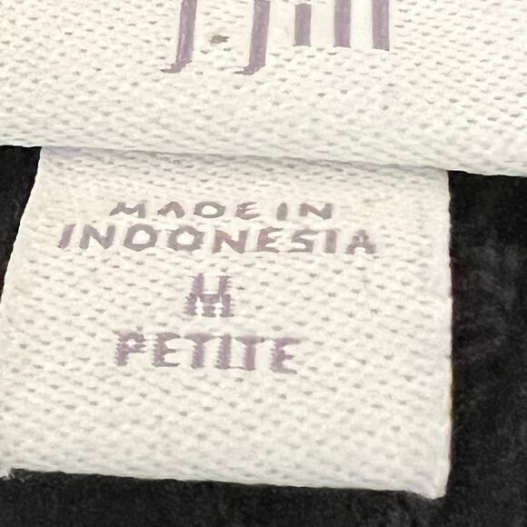 J. Jill Pull On Black Corduroy Velvet Pants Medium Petite MP Stretch Elastic - Picture 5 of 12